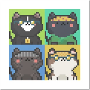 Pixel Cat Tile 004 Posters and Art